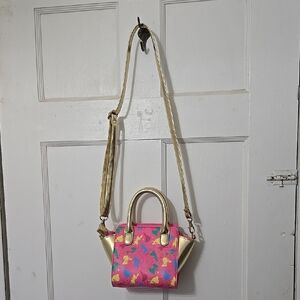 Princess Girls Pink Gold Pastel Crossbody Purse Excellent Condition